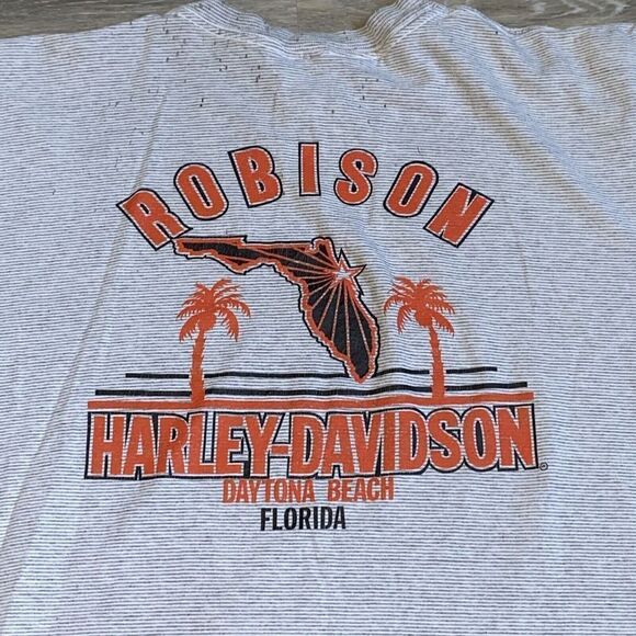 Harley Davidson Robison's Daytona Beach FL T XL ~1993~VINTAGE~Read~SINGLE STITCH - Picture 13 of 13